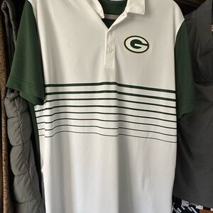 Green Bay Packers Nike Green and White Men's Polo Shirt